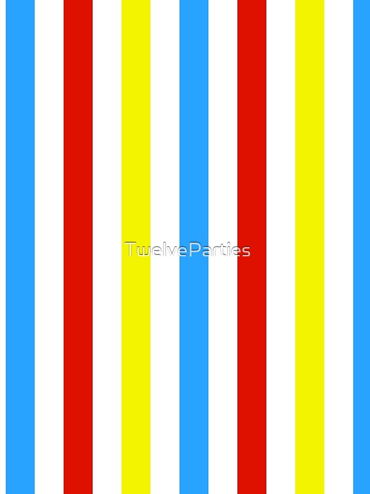 Red, Yellow and Blue Vertical Stripes with White by TwelveParties