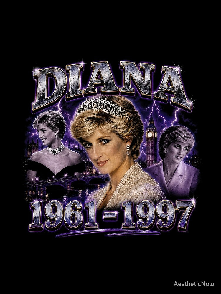 Princess Diana - 90s Style Rap Tee Design by AestheticNow