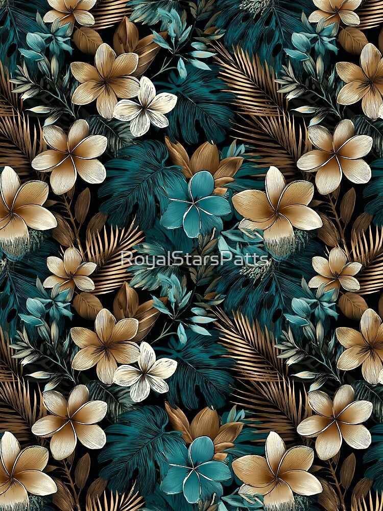 Artistic Tropical Floral - Flower Floral Print  - Valentine Gifts For Him by RoyalStarsPatts