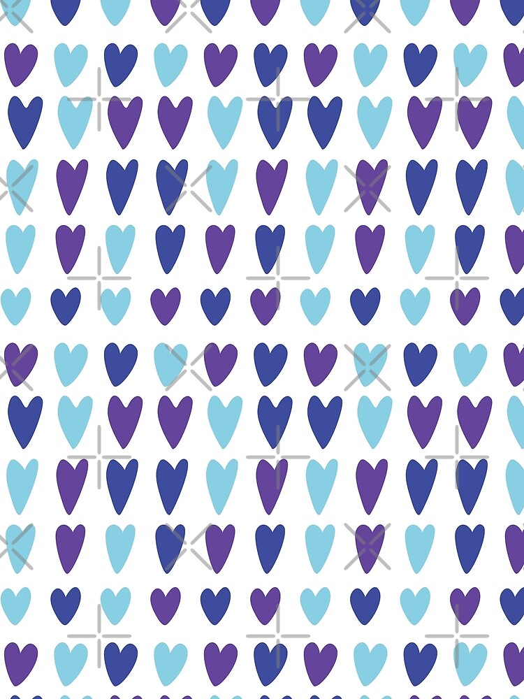 90s 2000s y2k cute heart pattern pastel blue purple by blomastudios