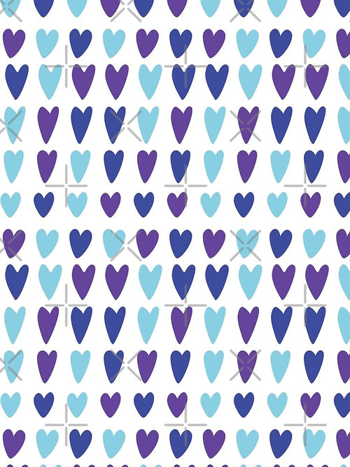 90s 2000s y2k cute heart pattern pastel blue purple by blomastudios