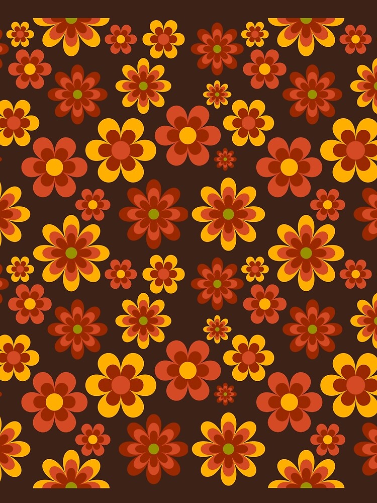 Vintage retro fall color flowers by JoeyGrace