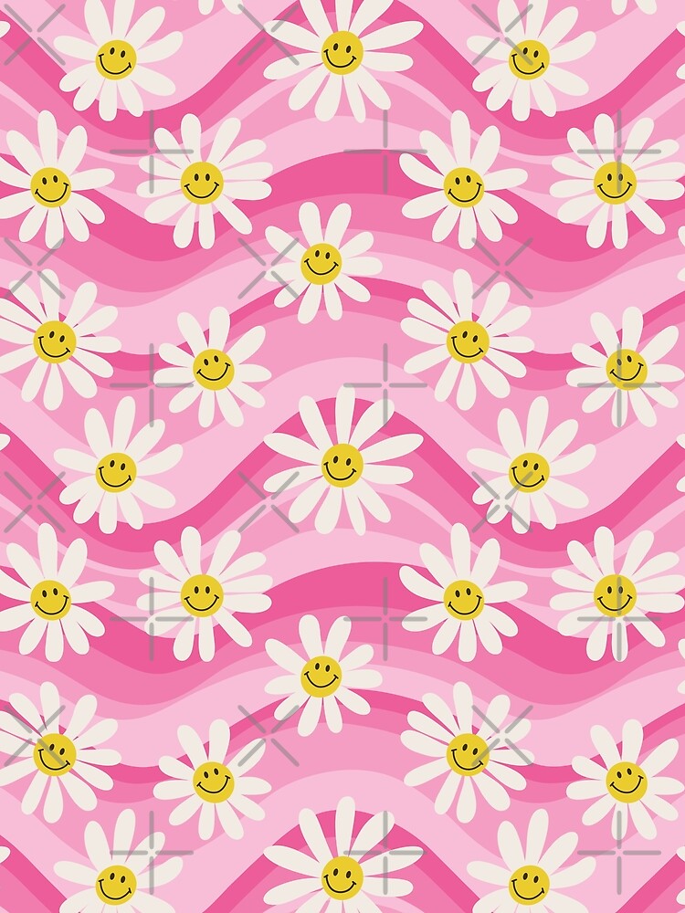 Wavy Daisies - Pink by Ayoub14