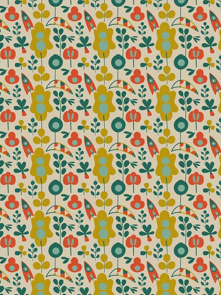 Light Spring / Pastel Spring pattern, skin-tone matching, personal color analysis, PCA, mid-century modern, rocket by look4seasons