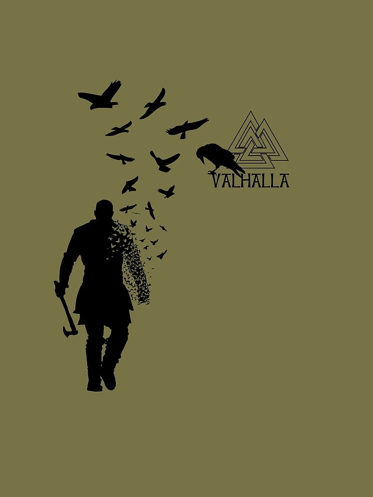 Valhalla Viking Warrior with Valknut Symbol by peaktee