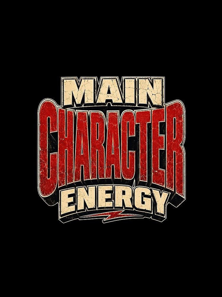 "Main Character Energy" Bold Grunge Typography by aashcreat