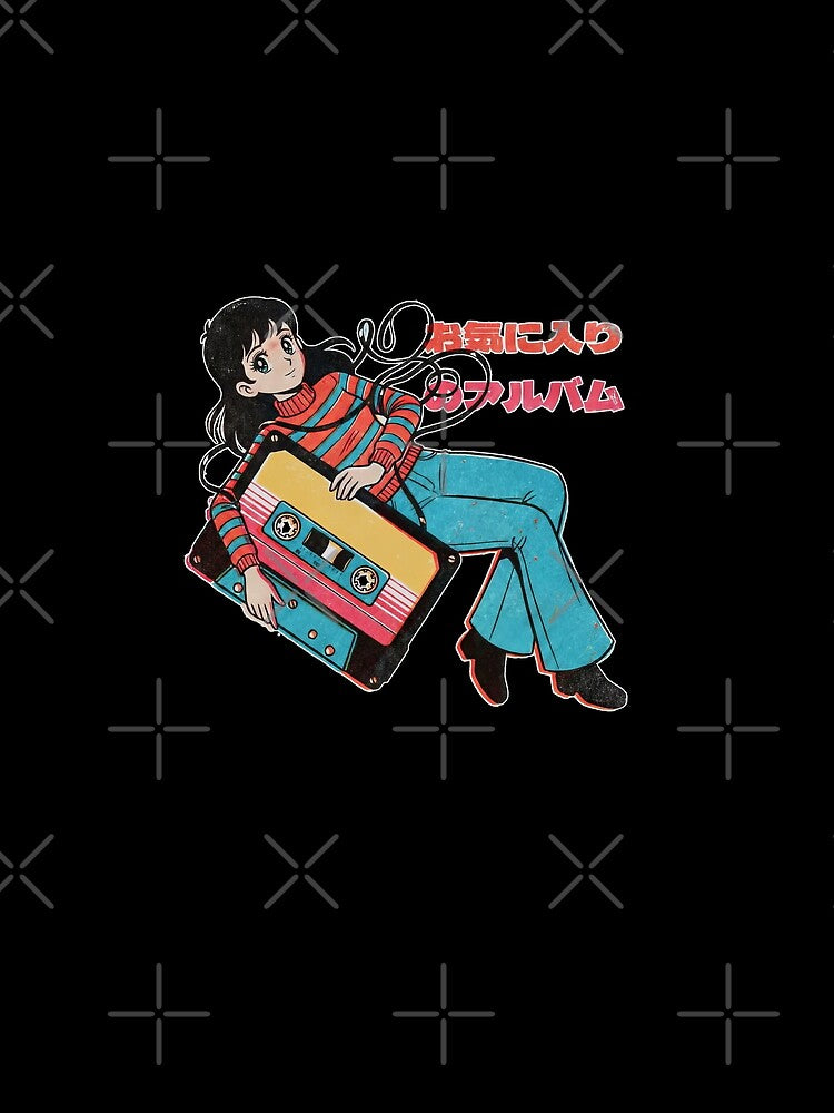 Retro 80s Anime Girl - Vintage Cassette Tape Lo-Fi Aesthetic #7993 by pple-frame