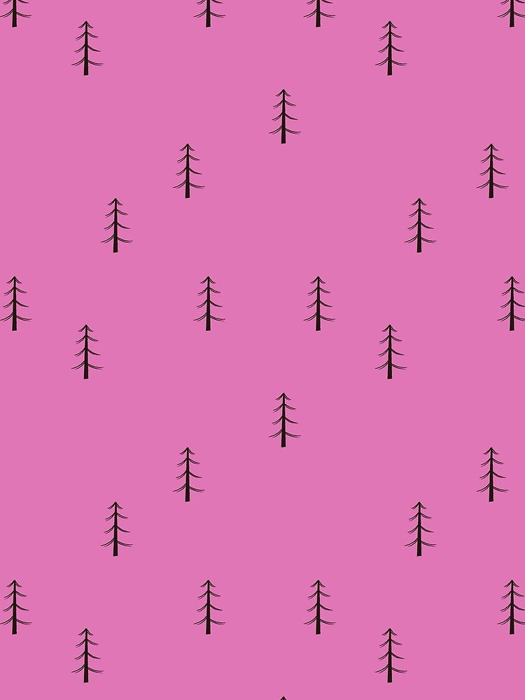 Minimalist Forest on Pink by KSimpson838