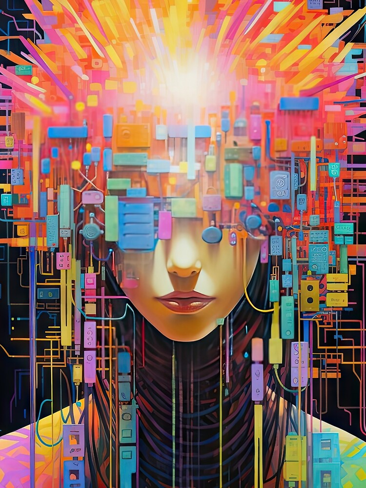 Dangerous Rogue AI - Cyberpunk Retro Anime Art by AeonAcademy