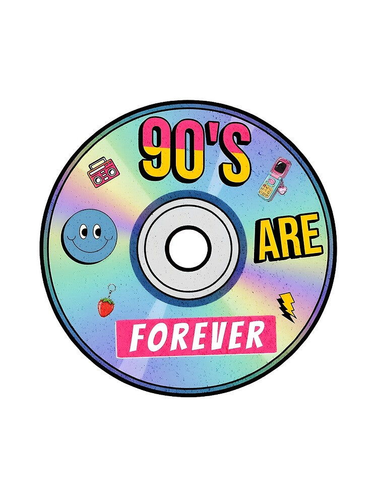 90s Are Forever CD – Y2K Retro Nostalgia Gaming & Cartoon Aesthetic by 90sForever