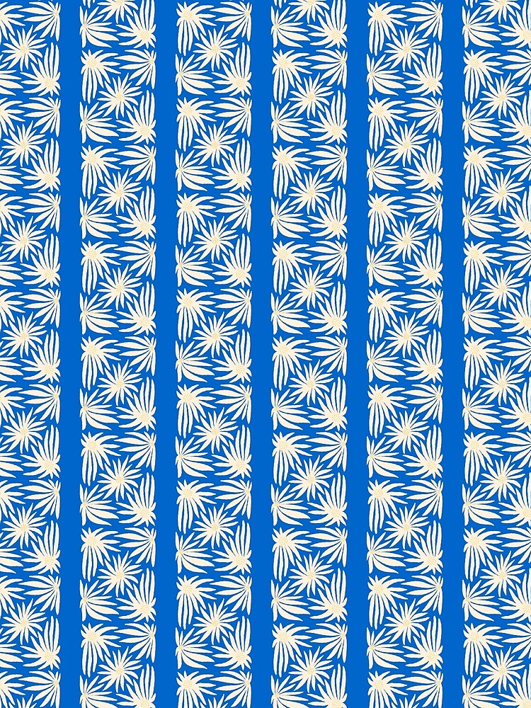 Cobalt Blue Floral Seamless Pattern by WillCraftx