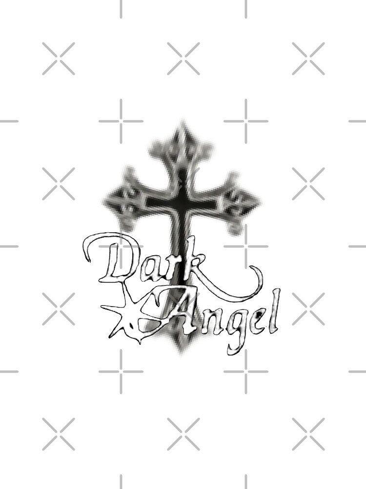 Dark Angel Gothic Cross Graphic Tee - Y2K Grunge by Angelicalz