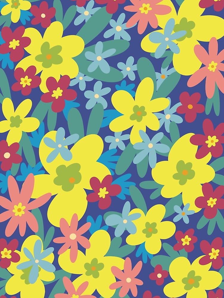 Stay Groovy Retro Flowers 90s Hot Summer by PDMT