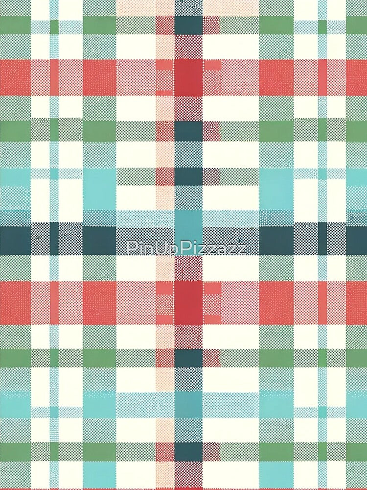 Multi-Colored Gingham Print Pattern by PinUpPizzazz