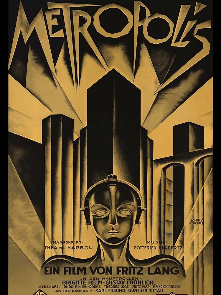 Metropolis, Fritz Lang, 1926 - vintage movie poster, b&w Classic by CherieUnderwood