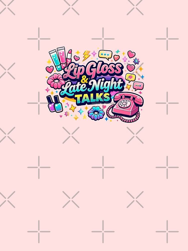 Lip Gloss & Late Night Talks Shirt – Retro 90s Sleepover Aesthetic Tee | Vintage Girl Nostalgia by MEMORY-LN-Tees