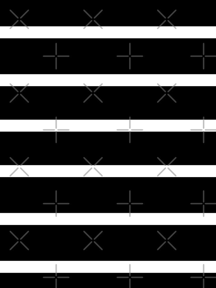 Horizontal wide and thick stripe fashion white and black color monocromatic by Carlos Gudino