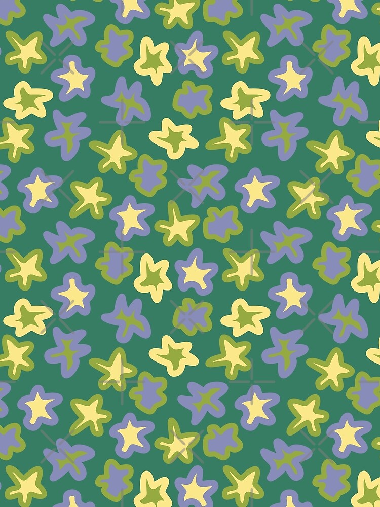 90s 2000s y2k aesthetic abstract stars green purple and yellow by blomastudios