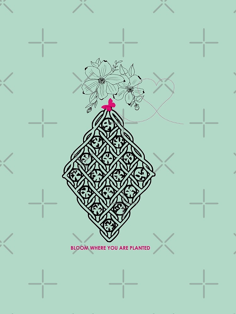 Boho Macrame Floral Art – Bloom Where You Are Planted ​– Mint Green Edition by Macramellennias