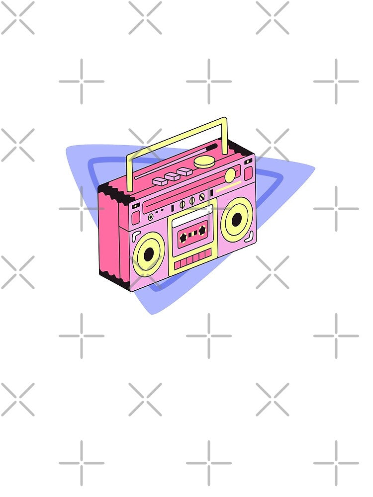Pink 90s Boombox by Veriepear
