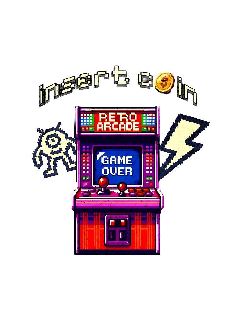 Insert Coin to Continue – 8-Bit Gamer Aesthetic by 90sForever