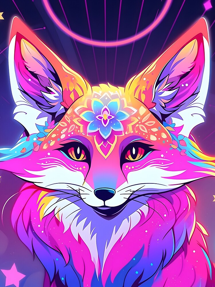Y2K Aesthetic - Majestic Fox by Cosmic-Canvases