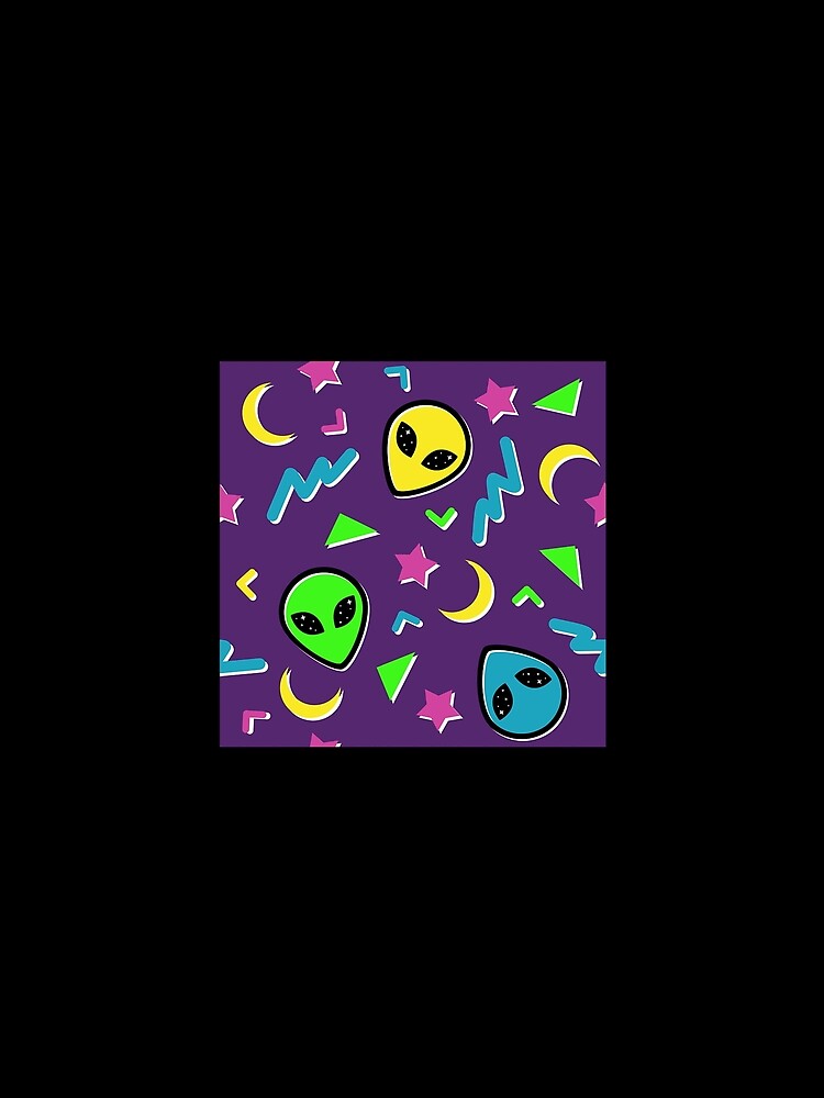 90S Geometric Alien - Purple And Neon by asherqg0guzman