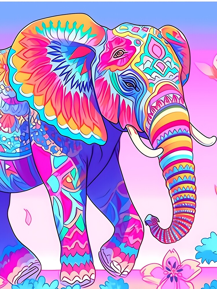 Y2K Aesthetic - Ethereal Elephant by Cosmic-Canvases
