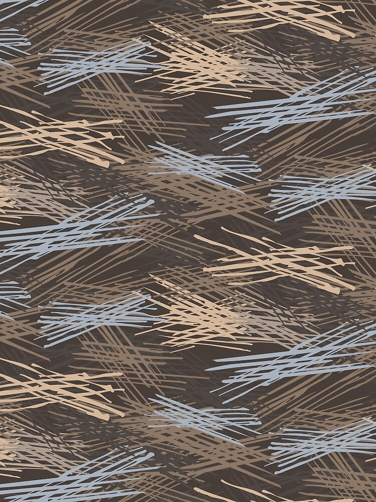 Seamless hand drawn scratchy camo pattern with expressive brush strokes by Olgus