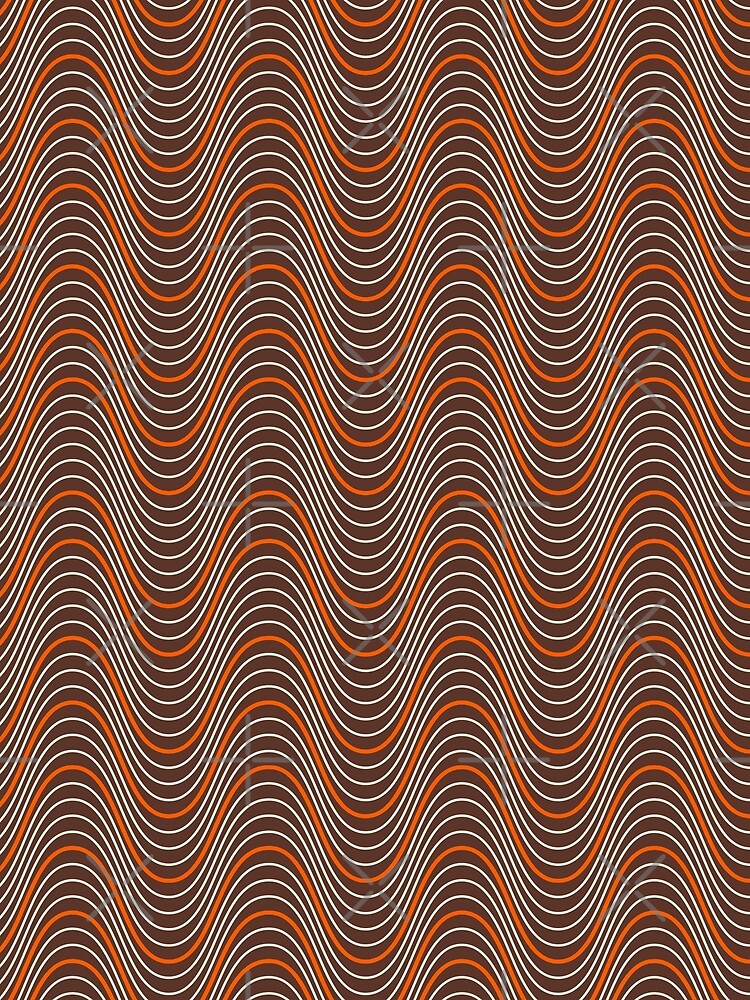Retro Wavy 70s Zig Zag Pattern – Earthy Street Style Geometric Seamless Repeat by Retro Street Studios