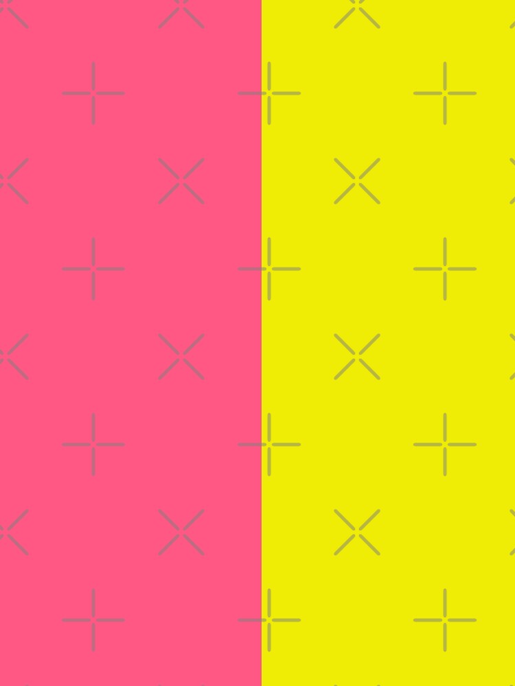 Pink Yellow Two Tone Color Split by PatternTitan