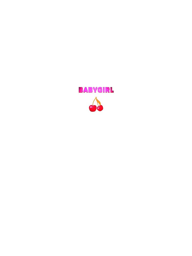 Baby Girl Cherry 90's Girly Aesthetic Simple Design by sillyquestions