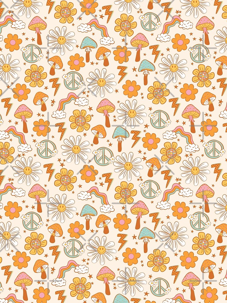 Groovy retro summer seamless pattern by Acim0