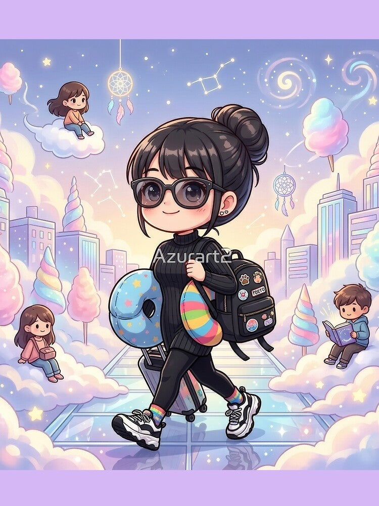 Dreamy Chibi Girl Travel Aesthetic by Azurart2