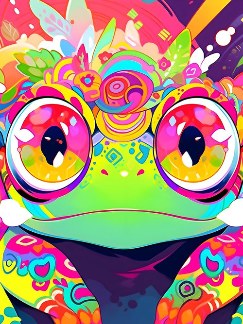 "Y2K Aesthetic - Technicolor Toad Delight by Cosmic-Canvases