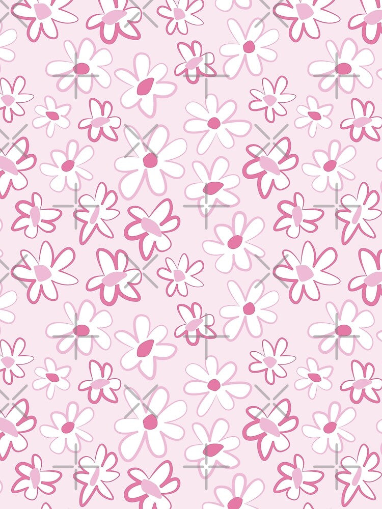90s 2000s y2k cute flower pattern pastel pink by blomastudios