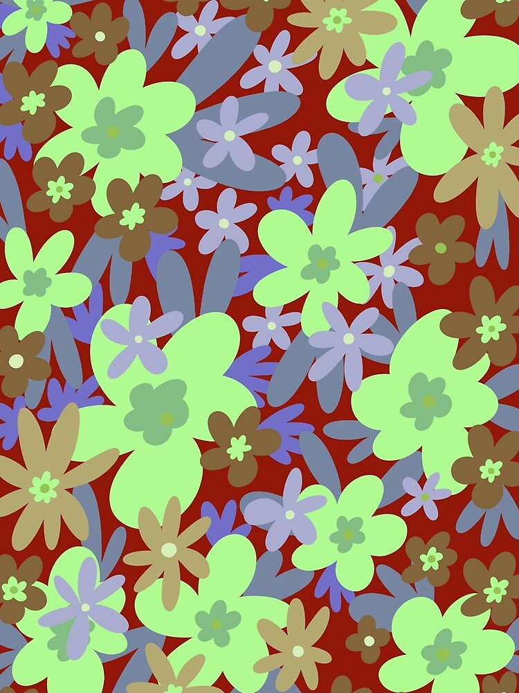 Stay Groovy Retro Flowers 90s Autum Evening by PDMT