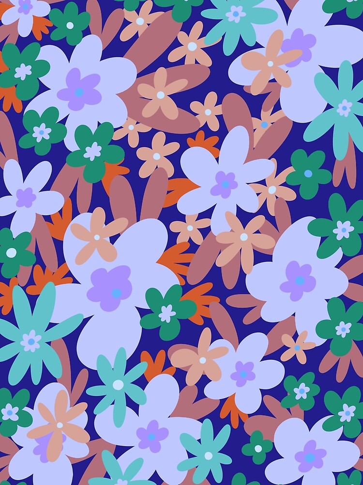 Stay Groovy Retro Flowers 90s Winter Morning by PDMT