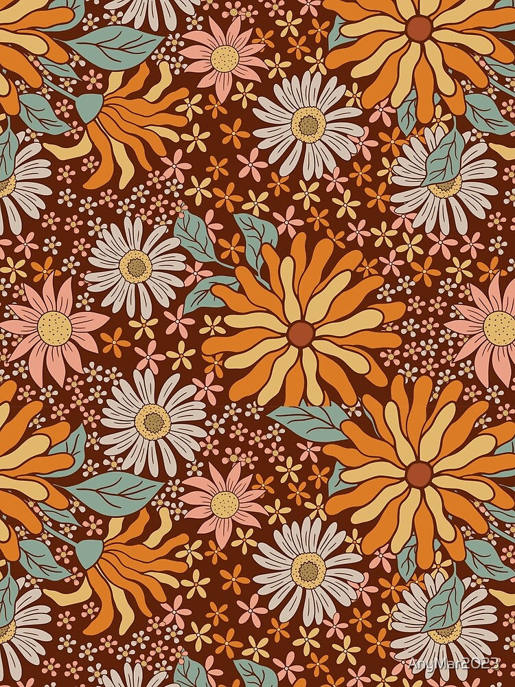Groovy flowers pattern by AnyMar2023