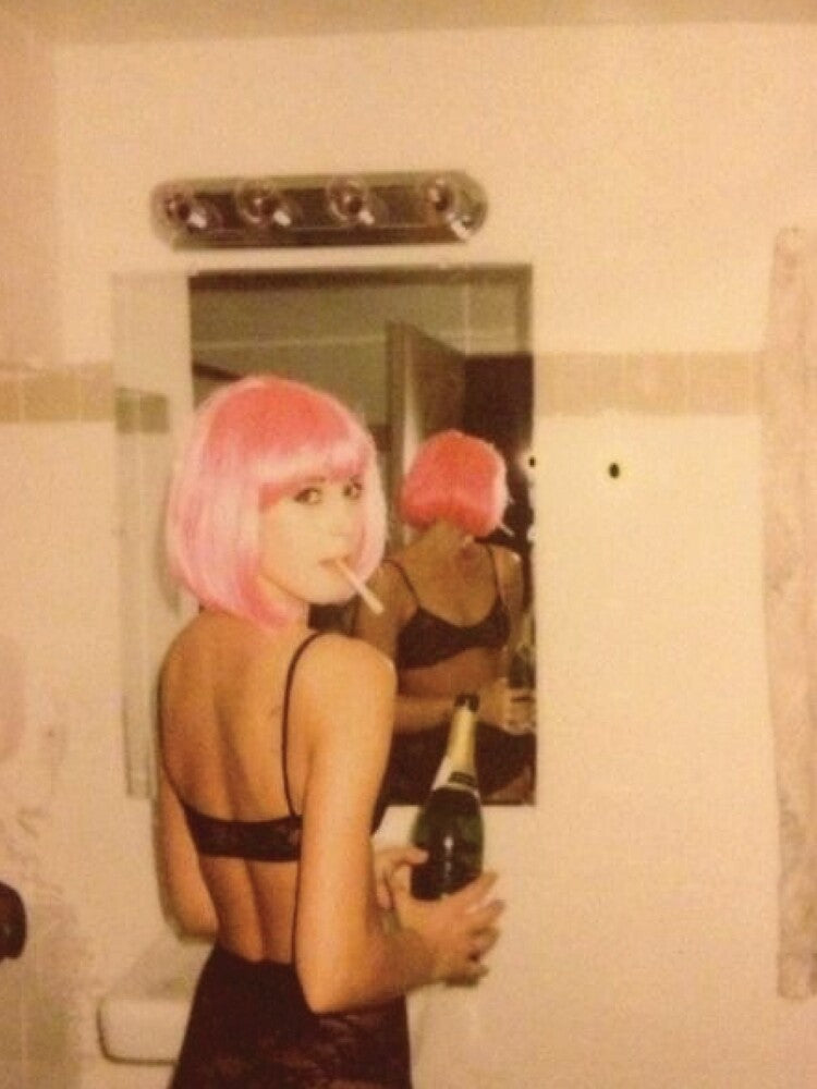 Pink Wig Poleroid Aesthetic Cool Vintage Style by Ruby Star