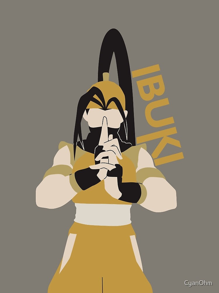 Ibuki Nostalgia SFV Minimalist Vector Trace by CyanOhm