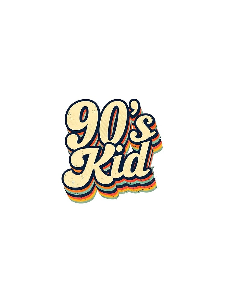 Vintage 90s Kid Retro Aesthetic Text Design T-Shirt by Colorful-Garden
