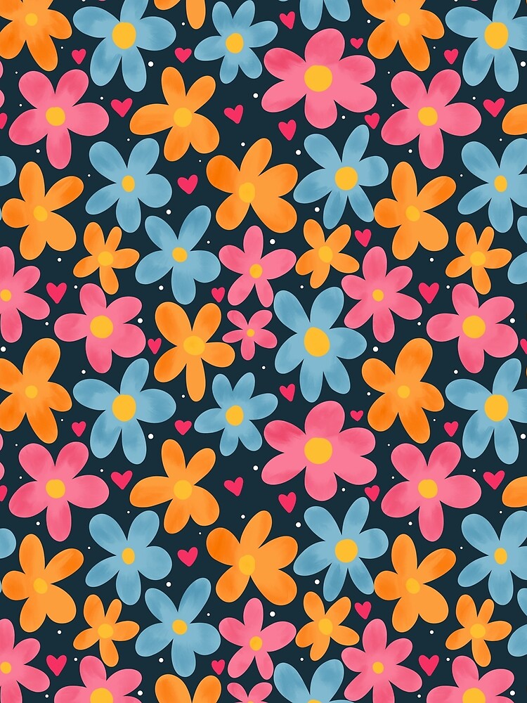 Retro Groovy Flowers by ShoniwDesigns