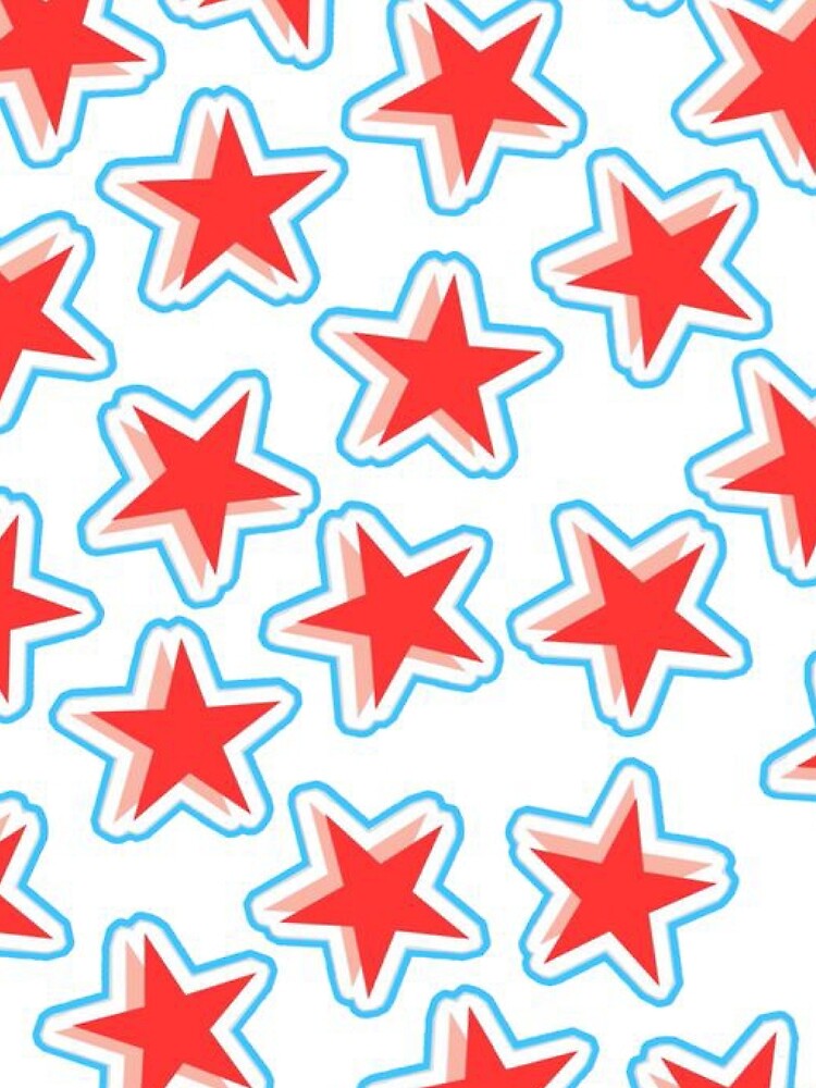 Retro Star Pattern Aesthetic Vintage Print by Ruby Star