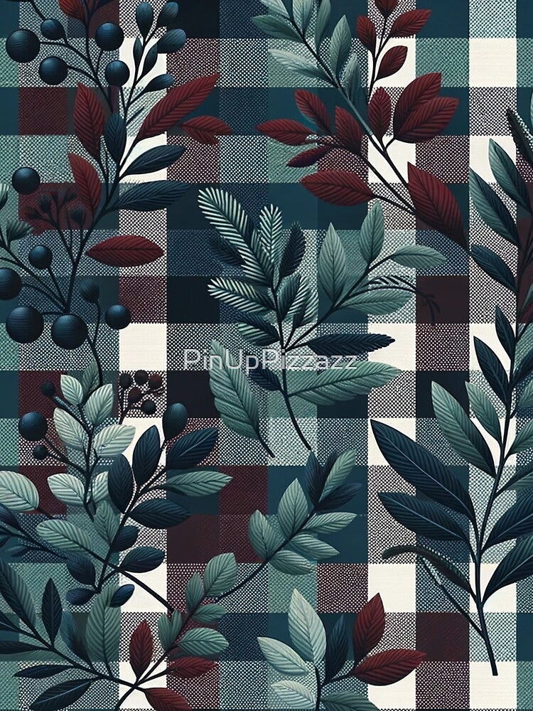 Winter-Inspired Gingham Pattern Print by PinUpPizzazz