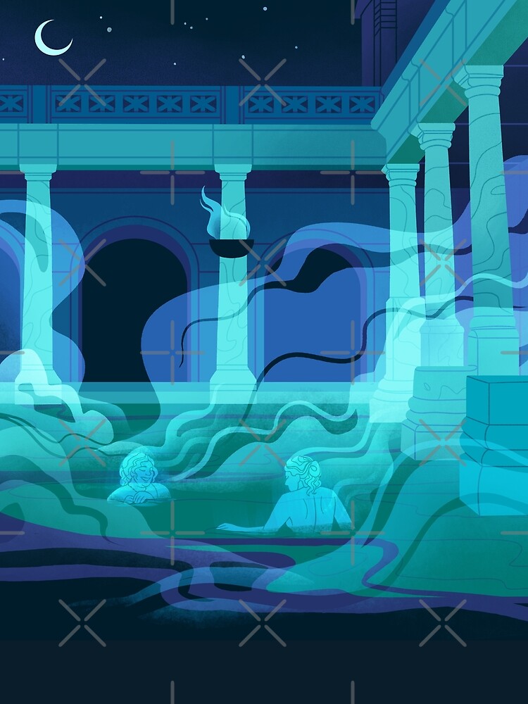 Night at the Baths - Aqua SFW by flaroh