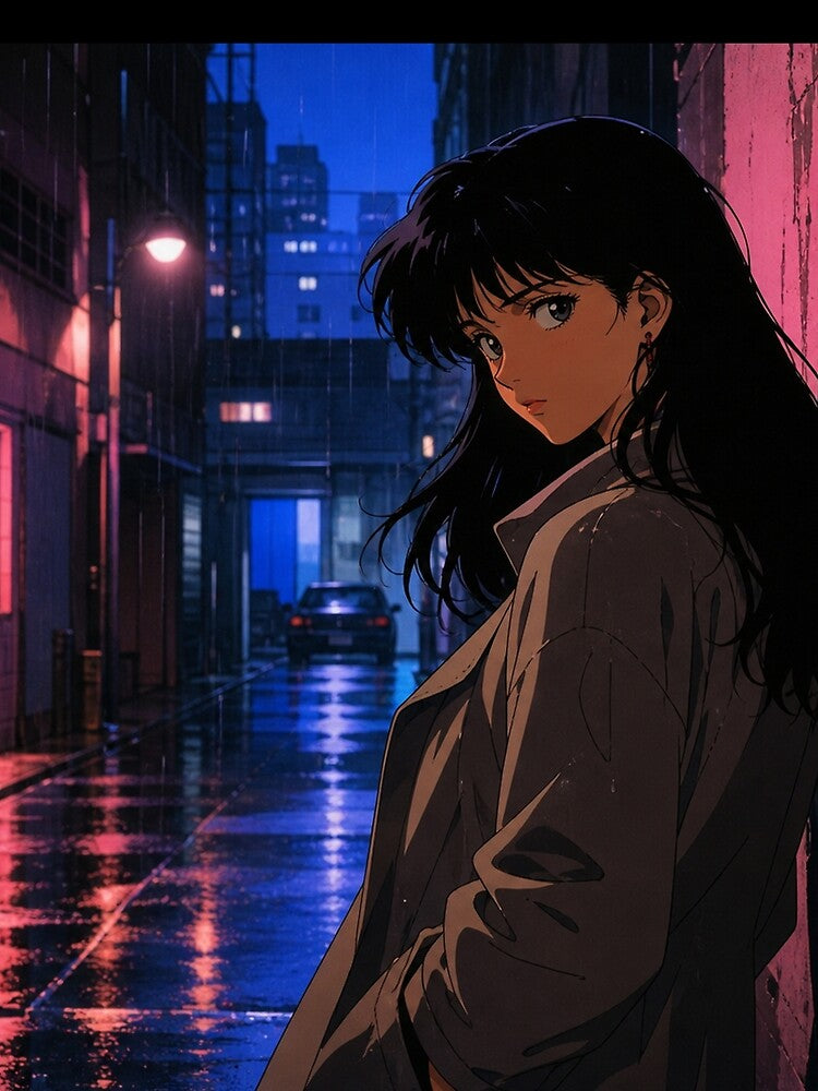 Neon Alleyway - Classic Anime Aesthetic by bapupa