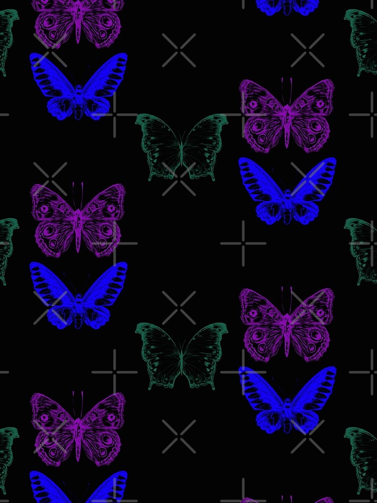 Glowing butterfly’s goth y2k style design by VantaTheArtist