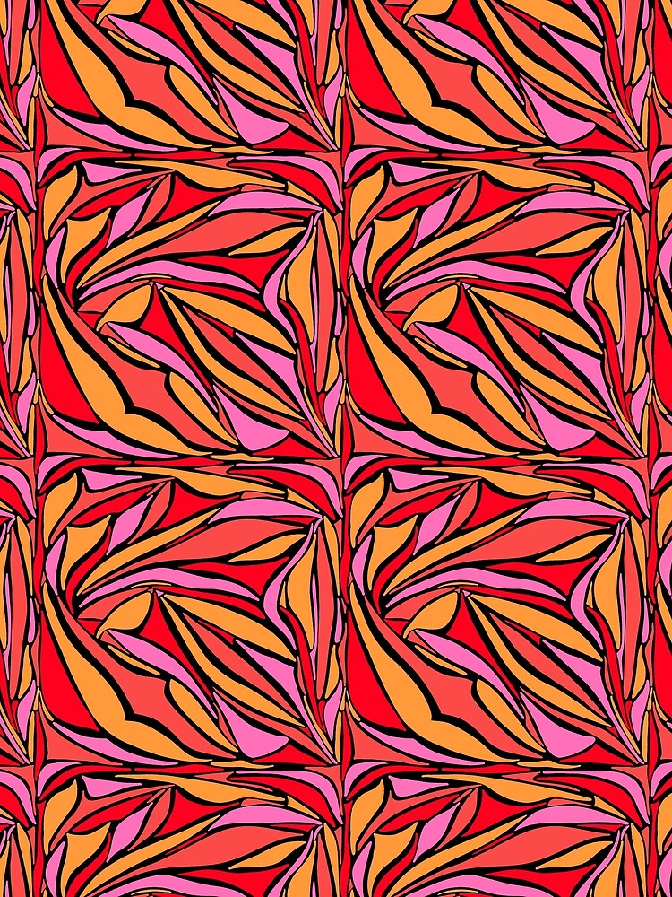 70s Retro Doodles on Black by dKarthdesign