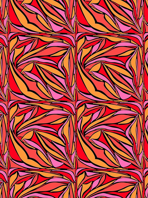 70s Retro Doodles on Black by dKarthdesign